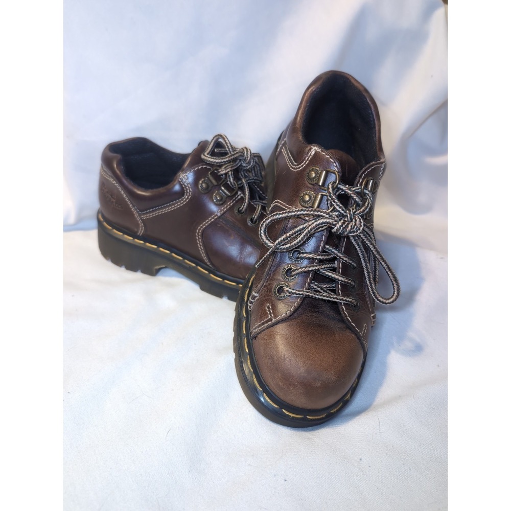 Vintage Y2K Dr Doc Martens Air Wair 8A42 Chunky Oxford Shoes Mens Sz 5 Brown